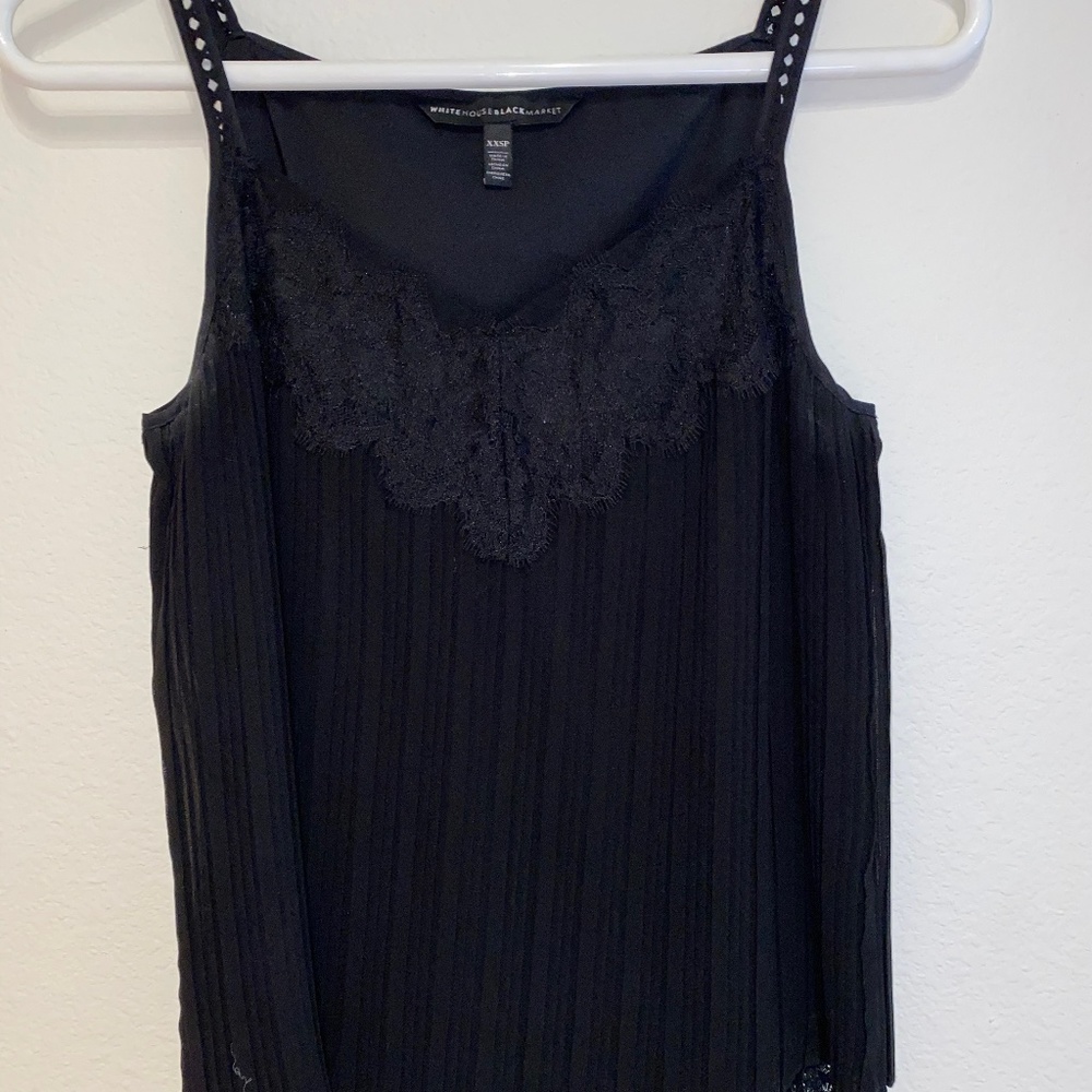 White House Black Market Black Lace Camisole